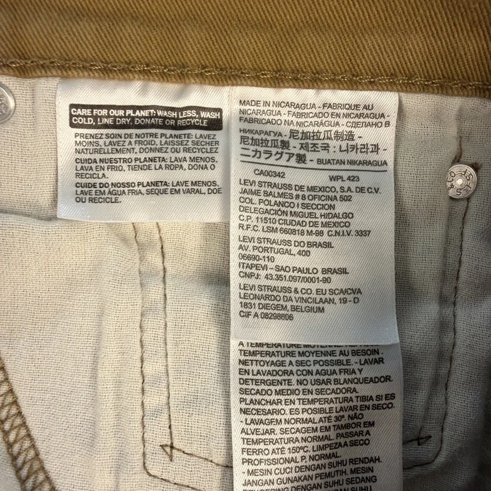 Levi's Jeans 513 Men Size 38x30 Straight Leg Brown Stretch Denim Classic